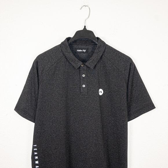Malbon Golf Teamwass Polo Shirt Charcoal grey size Large - Picture 2 of 8